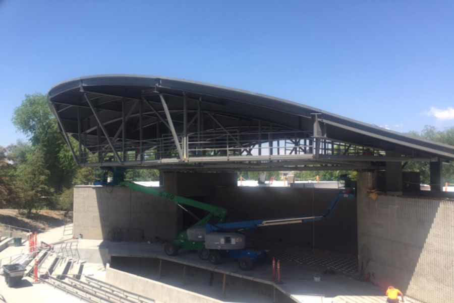 Murray Park Amphitheater Rennovations Include Curved Steel Roof Structure